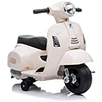 Motoor Kids Mini Moto DE BATERÍA Vespa Scooter- BATERÍA 6V- Mando Parental (Blanco)